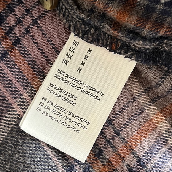 American Eagle Outfitters Medium Plaid Button Up Blouse - Picture 6 of 8